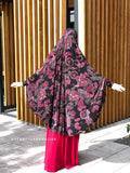 Transformer black and pink Khimar, jilbab nikab, islamic wear, ready to wear hijab, prayer scarf, long hijab burqa