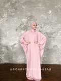 Blush pink Prayer dress with attached hijab