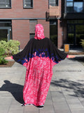 Pink and black Muslim dress