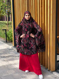 Transformer black and pink Khimar, jilbab nikab, islamic wear, ready to wear hijab, prayer scarf, long hijab burqa