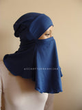 Blue jeans Under hijab transformer to niqab , Hijab cover, Underscarf,Hijab cap, Muslim clothing