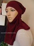 Burgundy Underhijab transformer to niqab