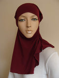 Burgundy Underhijab transformer to niqab