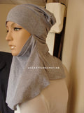 Gray melange Under hijab transformer to niqab