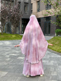 Pink Thai dai Khimar niqab transformer with skirt