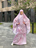 Pink Thai dai Khimar niqab transformer with skirt