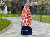 Floral franch khimar with stylish print