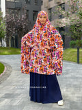 Floral franch khimar with stylish print