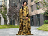 Black and golden Maxi Dress free Size