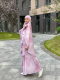 Pink Thai dai Khimar niqab transformer with skirt