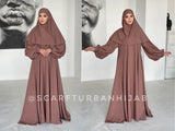 Elegant mocco maxi dress with khimar