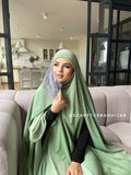 Warm apple green Afghan burqa cape