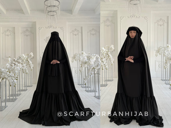 Black not shiny Afghan burqa cape