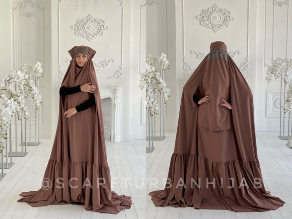 Brown not shiny Afghan burqa cape