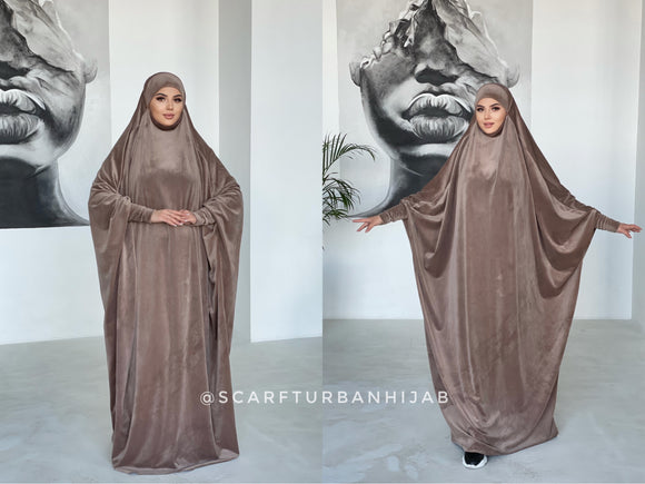 Mocco  plush velour Jilbab dress