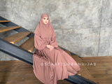 Elegant mocco maxi dress with khimar