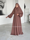 Elegant mocco maxi dress with khimar