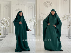 Emerald suede Jilbab dress