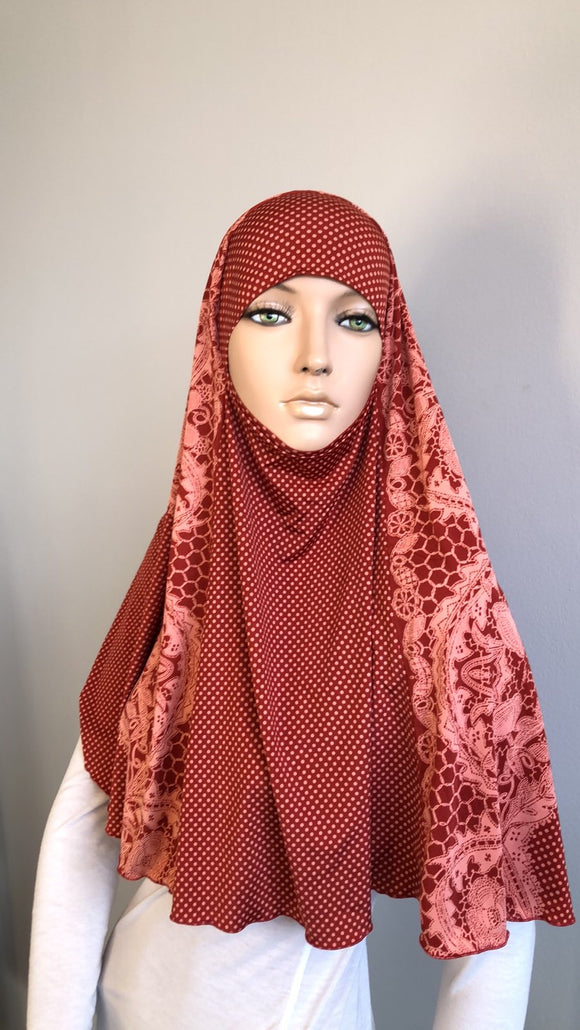 Terracotta hijab niqab
