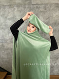 Warm apple green Afghan burqa cape