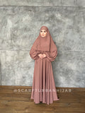 Elegant mocco maxi dress with khimar