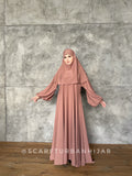 Elegant mocco maxi dress with khimar