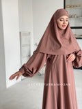 Elegant mocco maxi dress with khimar